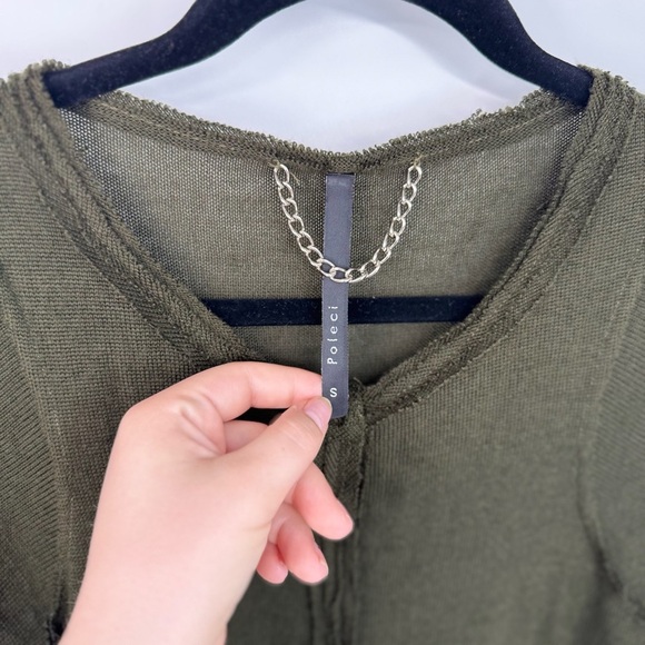 Police Wool Fall Artsy Snap Button Up Long Sleeve Oversized Dress - Picture 2 of 3